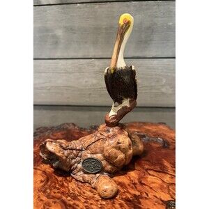 Brown Pelican Sculpture by John Perry Used